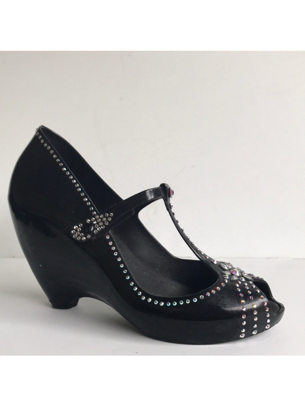 Melissa Couture x James Maskrey  Swarovski crystal wedge heels